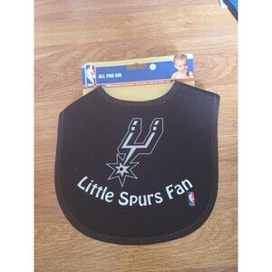 NBA San Antonio Spurs Baby Bib - All Pro Little Fan Basketball NEW Washable